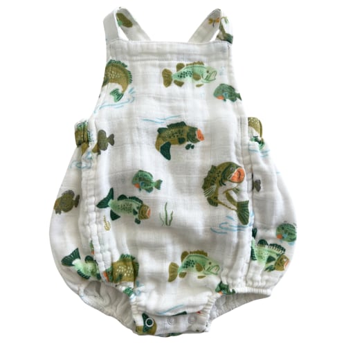 Muslin Retro Sunsuit, Bass Fishing