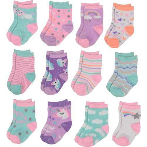 Rising Star Baby Socks - Boys & Girls, Newborn to 24 Months, Ankle Crew & Crew Socks