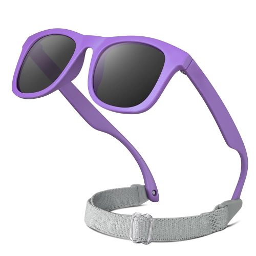 RIVBOS Baby Sunglasses Boys&Girls with Strap UV400 Polarized Flexible for Toddler,Infant and Newborn(0-24month) RBK0231