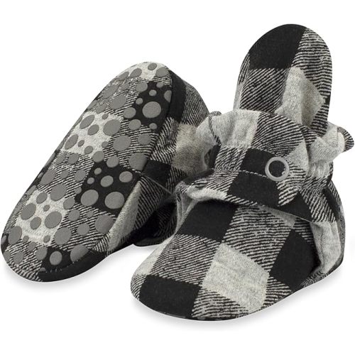 Zutano Unisex Organic Cotton Baby Booties, Stay-On and Non-Slip, Newborn to Toddler