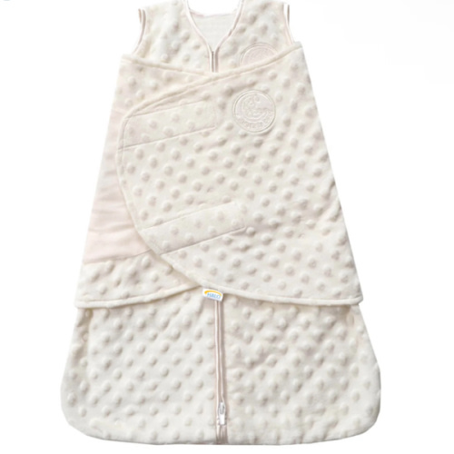 Cream Plushy Dot Velboa Swaddle - Newborn | HALO