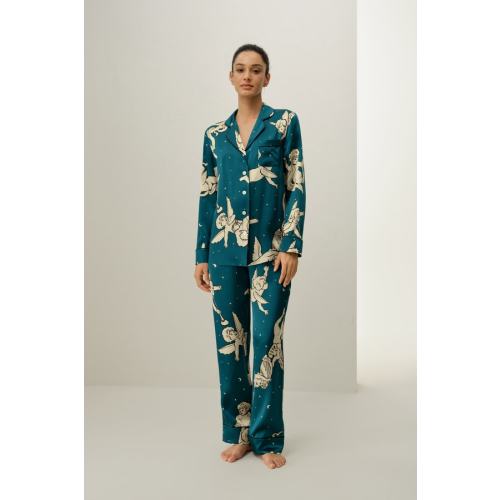 Gemini Zodiac Classic Silk Pajama Set