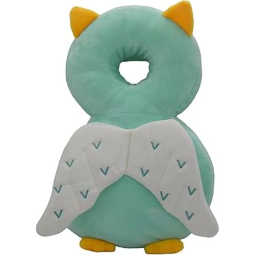Baby Head Protection Backpack - Soft & Comfortable, Cute Cartoon Design (Q77-Owl)