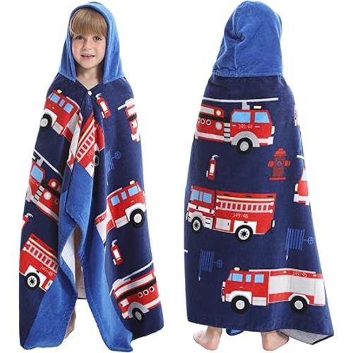Kids Bath Towels, Kids Towel Girls Boys Hooded Beach,Bathroom,Pool Swim Towels 30 × 50 INCH Large Size Ultra Absorbent Cute Cartoon Animal Full Vitality 100% Cotton Wearable Wrap for Child