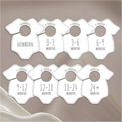 Baby Clothes Dividers for Closet,Double-Sided Clothes Organizer for Boy & Girl Nursery,from Newborn to 24 Months.