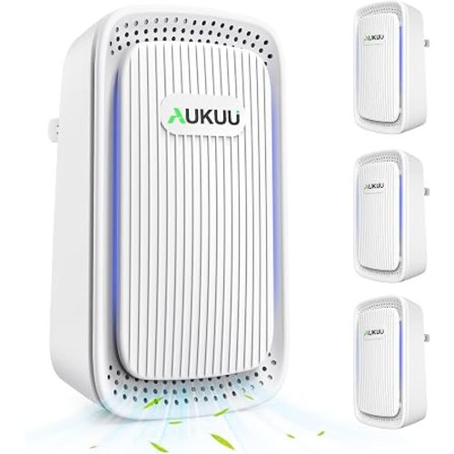 Air Ionizers (4 Pack）- Plug In Negative Ion Air Purifiers - Quiet Air Freshener for Home, Bedroom, Office, Basement - Portable Air Purifier Odor, Smoke, Dust, Pet Smell - Mini Air Cleaner White
