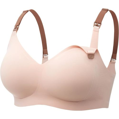 Momcozy Nursing Bra, 3.0 Jelly Strip Lift Support Wireless Maternity Bra
