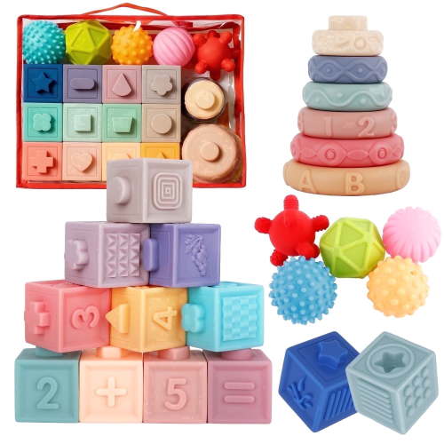 Askmuse, Montessori Sensory Toys Set, 24PCS for Infant Development
