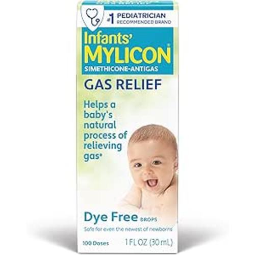 MYLICON Infants Gas Relief Drops for Infants and Babies, Dye Free Formula, 1 Fluid Ounce