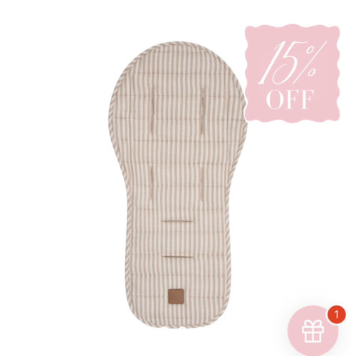 Natural Stripe Universal Linen Pram Liner