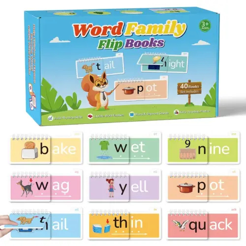 40 Read and Rhyme Flip Books, Reading and Rhyming Games Word - TikTok Shop
