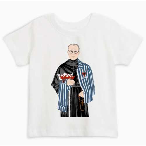 St. Maximilian Kolbe Organic Cotton Baby Bodysuit: Catholic Baptism Gift
