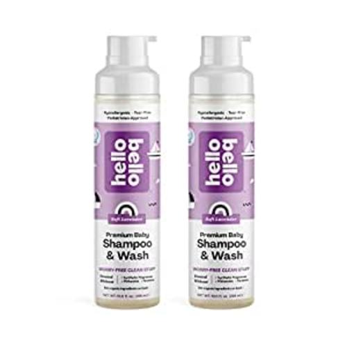 Amazon.com: Hello Bello Extra Gentle Shampoo & Body Wash I Tear Free, Hypoallergenic and Pediatrician Tested Plant Based Formula for Babies and Kids I Lavender Scent I 20 FL Oz (2 Packs of 10oz) : Everything Else