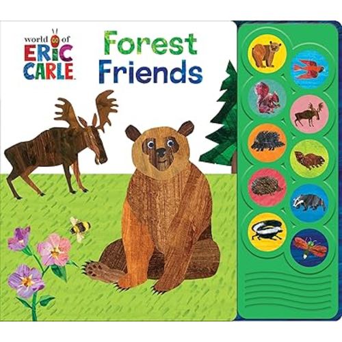 World of Eric Carle, Forest Friends 10-Button Animal Sound Book - Great for First Words - PI Kids