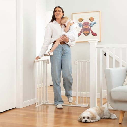 Perma Child Safety Safe Step Rental Safe Baby Gate, 38" to 45", White