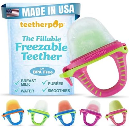 Fillable Freezer Teethers for Babies -Made in USA- Soothing Teething Relief