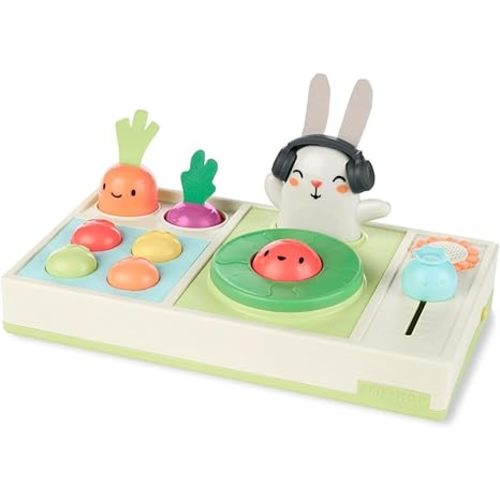 Skip Hop Baby Musical DJ Set Toy with Lights, Songs, Sound Effects, and Soft Textures, Farmstand Let The Beet Drop DJ Set