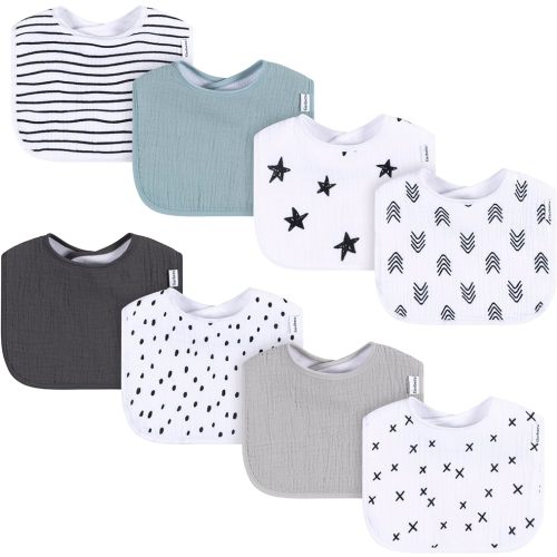 Gerber Unisex Baby Muslin 8 Pack Drooling Bibs