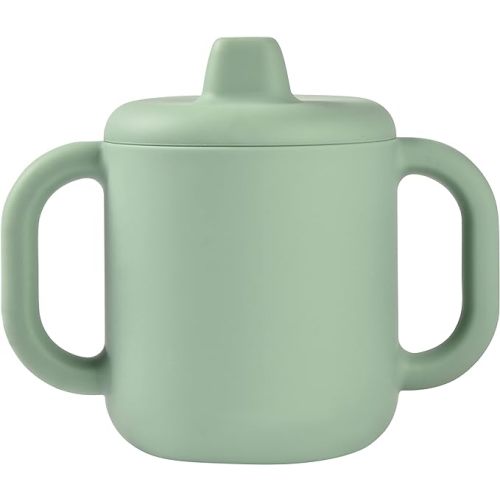 Beaba Silicone Sippy Cup, 5.5 oz, Silicone Material, Leakproof Lid, for Baby Toddler, Sage