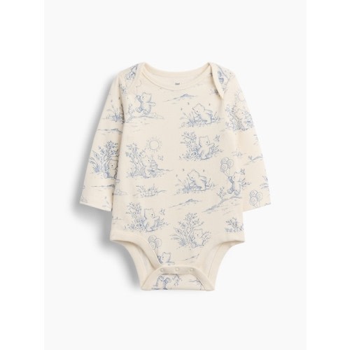 Baby First Favorites Organic Cotton Bear Toile Bodysuit