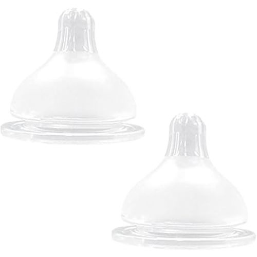 Anti-Colic Replacement Nipple Set, 2 Counts, M Level (3~6M), for UBMOM Bottles and Sippy Cups
