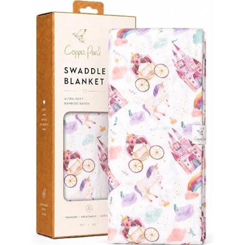 Copper Pearl Large Premium Knit Baby Swaddle Receiving Blanket"Enchanted" by Copper Pearl