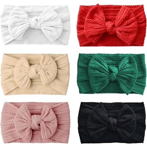 Baby Headbands, Baby girl Bows Soft Stretchy Nylon Hair Accessories