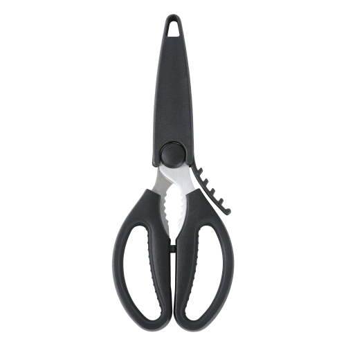 Mainstays Black Handle Stainless Steel Multi-Purpose Kitchen Shears with Black Grip 1 Each