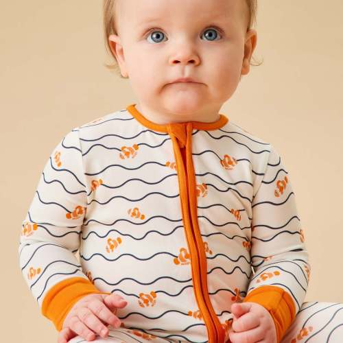 Clown Fish Clever Zip Baby Pajamas