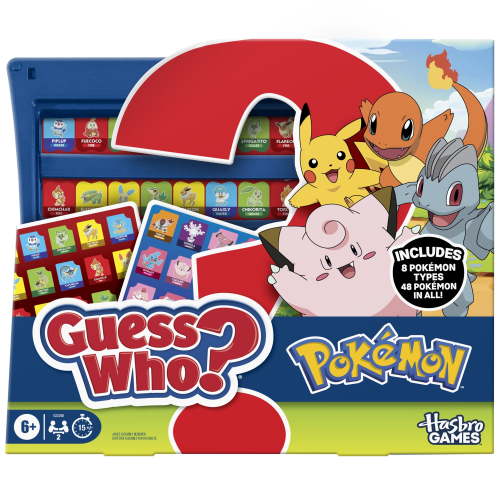 Guess Who? Pokémon Edition Kids Game, Travel Friendly Family Board Games, 6+