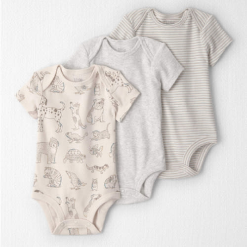 Baby 3-Pack Organic Cotton Bodysuits - Little Planet | Carter's