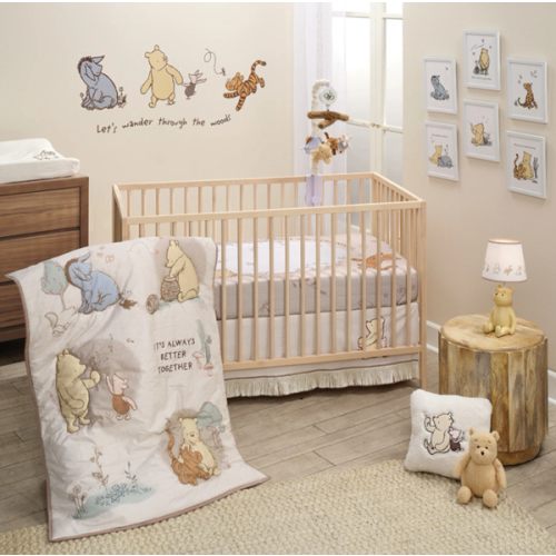 Disney Baby Pooh Bear & Pals Cotton 3Piece Nursery Crib Bedding Set – Lambs & Ivy