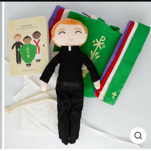 Father Paul Catholic Priest Rag Doll 14 Piece Set - Shining Light – Shining Light Dolls