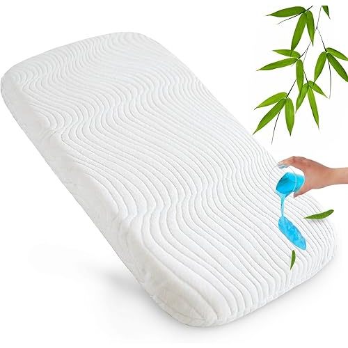 Baby Bassinet Mattress Pad 23" x 28" x 1.5" Waterproof Replacement Mattress with Ultra Soft Removable & Washable Mattress Cover