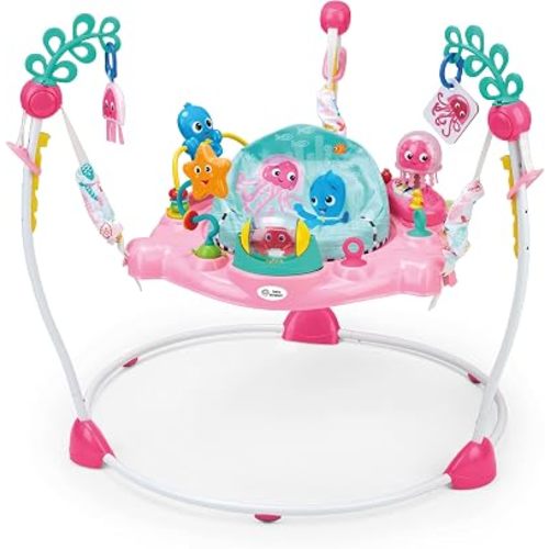 Baby Einstein Ocean Explorers Janet's Ocean Discovery Jumper, Baby Jumper Activity Center, Pink, Musical, Ages 6 Months +, Max Weight 25 lbs.