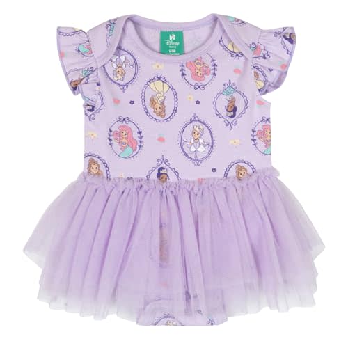 Disney Baby Girls Mesh Ruffle Bodysuit Newborn to Infant Sizes (Newborn - 24 Months)