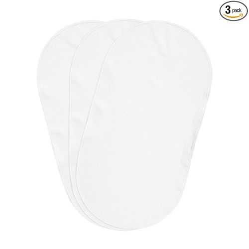 Boppy Changing Pad Liners, Pack of 3, White, Soft Terrycloth with Waterproof Backing Makes Wiggly Diaper Changes Easier and Comfy, for Quicker Cleanup of Changing Pads, Machine Washable and Dryable
