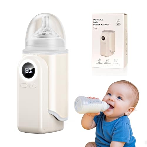 Portable Bottle Warmer for Travel, Fast Warming with Battery, 360 Degree Wrap Even Warming,10000mAh Long Battery Life Fits Most Bottles Ideal for Travel & Home Baby Feeding On The Go