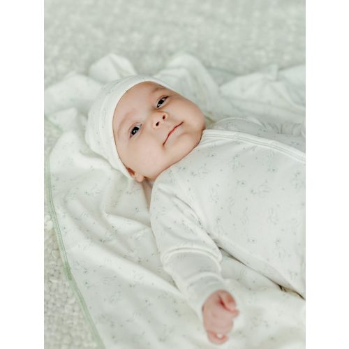 Convertible Romper & Beanie Set - Stork