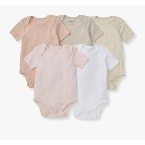 Burt's Bees Baby Organic Cotton Bodysuits – Baby Boy & Girl Short and Long Sleeve One-Pieces, 5-Pack