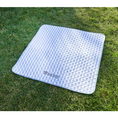 Light Blue Mini Stripe All Weather Playmat