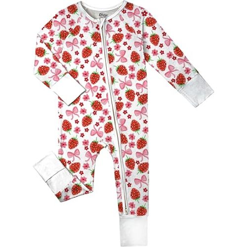 Weiwei Bamboo Viscose Baby Pajamas Boys Girls, 2-Way Zipper Romper, YKK, Preemie & Newborn Sleepers 0-24 Months