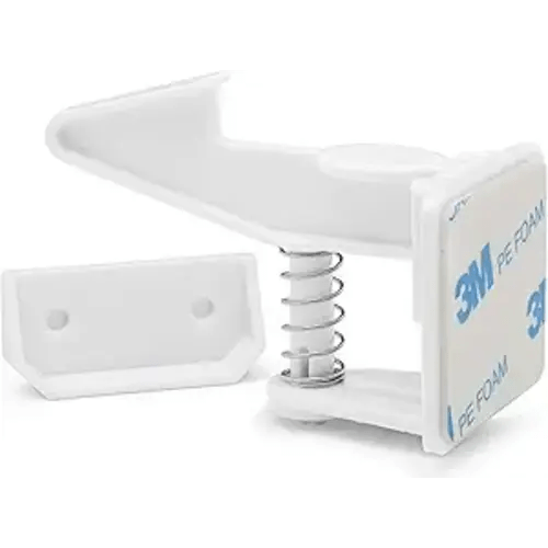 [12-Pack] Invisible Baby Proofing Cabinet Locks - No Drill Child Safety Drawer Latches - Adhesive Childproof Latch for Cabinets, Kitchen & Furniture - Secure Toddler & Infant Safety No Tools Required