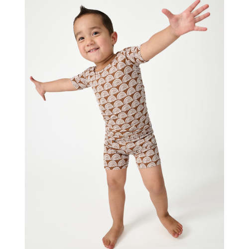 Rust Rainbows Two-Piece Short Sleeve & Shorts Pajama Set