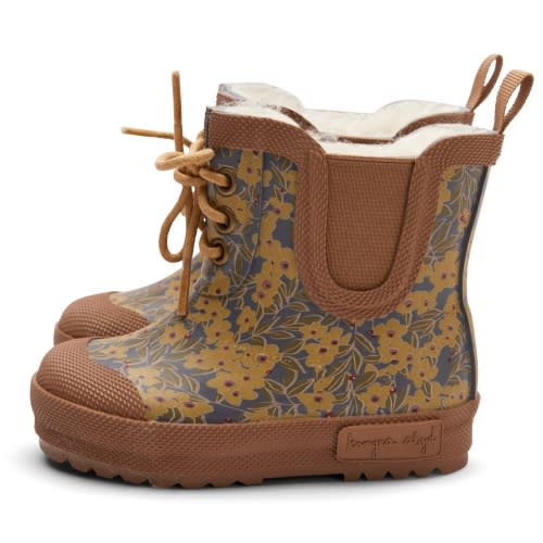 Thermo boots winter leaves mustard