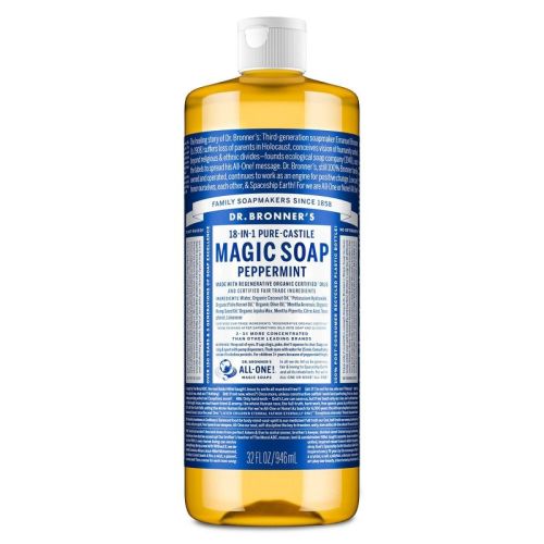 Dr. Bronner's Magic Pure Castile Liquid Soap Bodywash - Peppermint - 32 fl oz