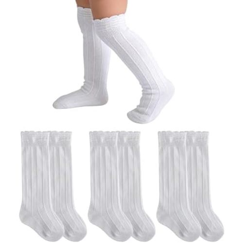 Baby Knee High Socks Girls Newborn Toddlers Cotton Long Tube Ruffle Socks Infant Stockings Dress Sock 0-3T