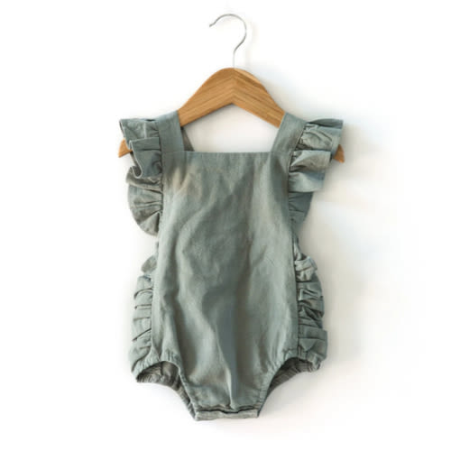 Evelyn Romper in Sage Green | Reverie Threads