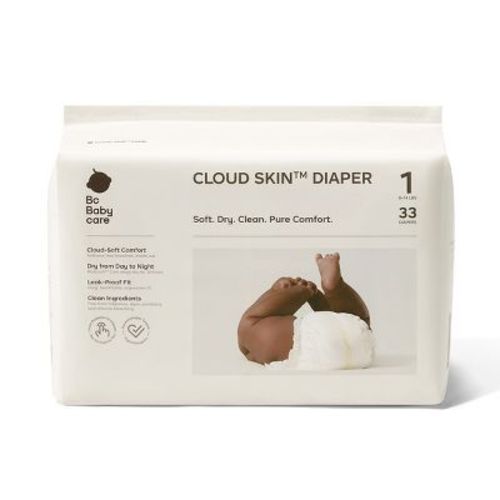 Bc Babycare CLOUD SKIN™ Diaper Max Absorbency Leak-Proof & Hypoallergenic for Sensitive Skin - Size 1 - 33ct