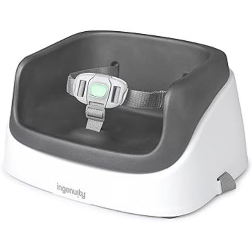 Ingenuity SmartClean Toddler Booster Seat for Dining Table with 3-Point Harness Straps, 1 Count (Pack of 1)